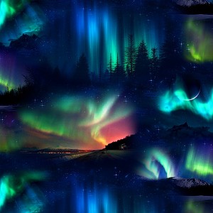 Landscape Medley Northern Lights 502E Black Elizabeths Studio 