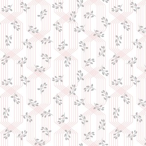 Colette 52054 1 White Lattice Leaves Windham Fabrics 