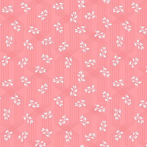 Colette 52054 7 Coral Lattice Leaves Windham Fabrics 