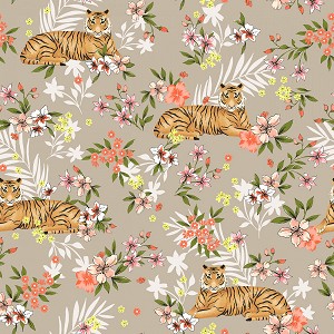Cozy Flannel 53426F 10 Tiger Queen Taupe Windham 