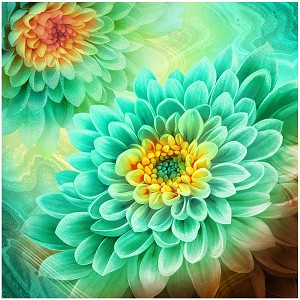 Dahlia Dazzle 585014 Jade 59 Inch Digital Panel Oasis 