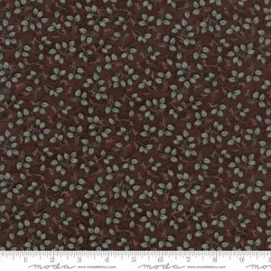 Summer on the Pond 6724 19 Mud Mini Leaves, Holly Taylor by Moda 