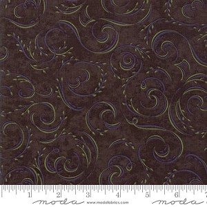 Fresh Off the Vine 6763 17 Swirls Brown, Holly Taylor by Moda 