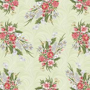Magnificent Blooms 6782 40 Sage Floral Benartex 