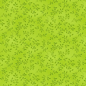 Folio Vines Tonal 7755 69 Lime Green Henry Glass 