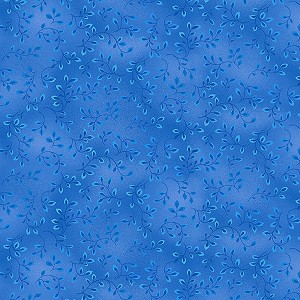 Folio Vines Tonal 7755 75 Medium Blue Henry Glass 
