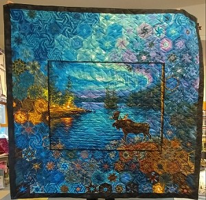 Digital Moose 7 Panel Quilt Kit Elizabeth Studio 