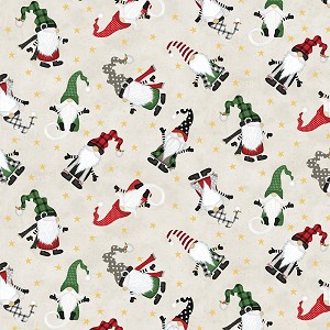 Gnome Antics 82624 137 Gnome Toss Lt Grey Wilmington Prints 