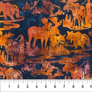 Scenic Settings Batik 83231 1003 Moose Banyan Batik Northcott 