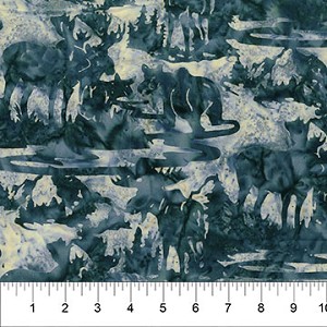 Scenic Settings Batik 83231 639 Moose Banyan Batik Northcott 
