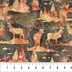 Scenic Settings Batik 83232 1005 Elk Banyan Batik Northcott 