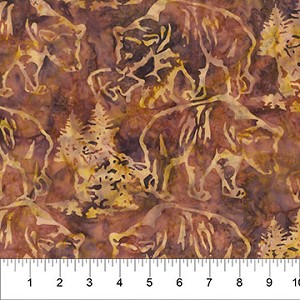 Scenic Settings Batik 83233 377 Bear and Cubs Banyan Batik Northcott 