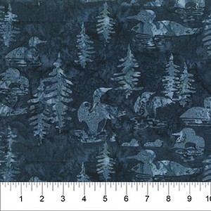 Scenic Settings Batik 83235 490 Loons Banyan Batik Northcott 