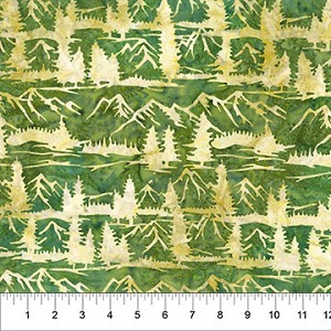 Wild Country Batik 83450 74 Fern Trees Mountains Northcott 