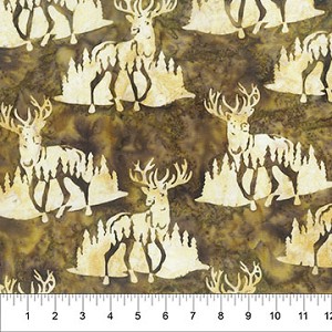 Wild Country Batik 83451 36 Mocha Deer Northcott 
