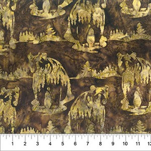Wild Country Batik 83452 35 Coffee Bear Northcott 