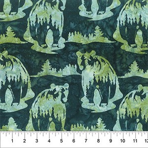 Wild Country Batik 83452 78 Evergreen Bear Northcott 