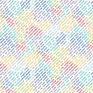 Feline Good 84451 134 Diagonal Words White Wilmington Prints 