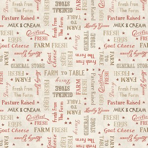 Farmhouse Chic 89242 223 Cream Words Wilmington Prints 