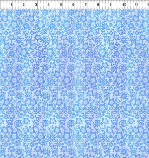 Garden of Dreams II 8JYR 3 Garden Tonal Blue In the Beginning 
