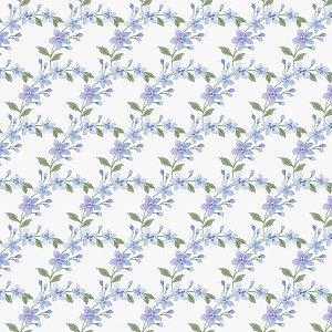 Garden Inspirations 9362 17 Blue Scalloped Flowers Henry Glass 