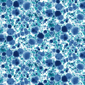 Midnight Sapphire 9387 17 Multi Watercolor Abstract Spots Henry Glass 