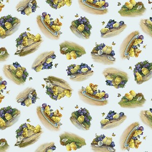 Joyful Countryside 9408 BLU Chicks Elizabeths Studio 