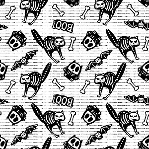 Glow Ghosts 9606G 9 GITD White Tossed Bones Henry Glass 