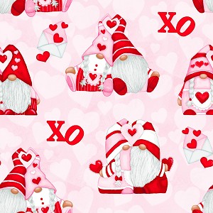 Gnomie Love 9787 22 Pink Hugging Gnomes Henry Glass 