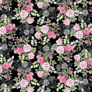 Pearl Ballet 9838P 12 Floral Romance Black Benartex 