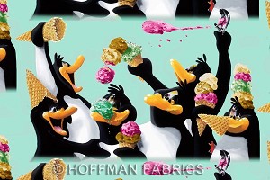 Flannel Penguins Ice Cream Cones H4010 74F Mint Hoffman 