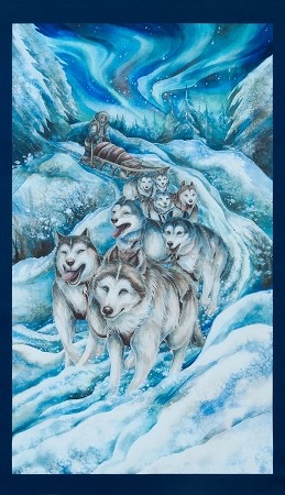 Ice Wolves Digital 24 Panel 17551 88, Kaufman 