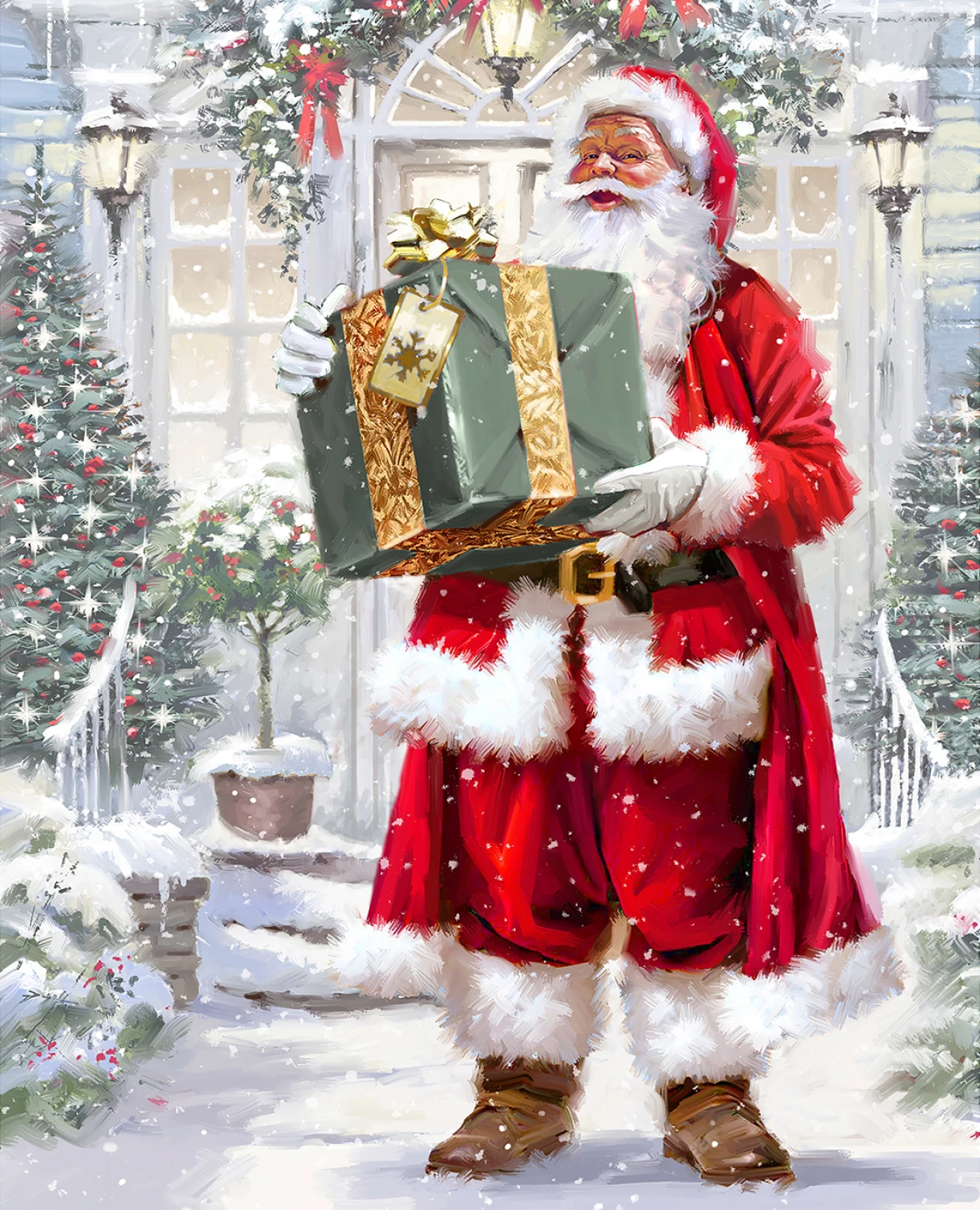 Santa Gifts 70055 Multi 36 Inch Digital Panel David Textiles 