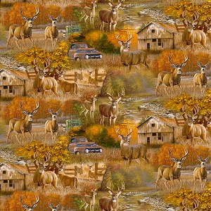 Fall Country Deer AL37519C1 Digital, David Textiles 