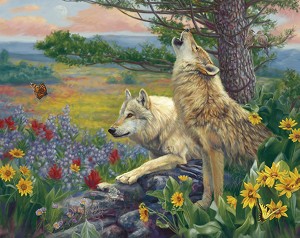Wolves in Spring AL44760C1 Digital Panel David Textiles 