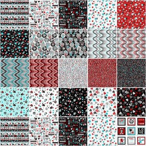 All You Knit is Love Jelly Roll Strips Kanvas Benartex 
