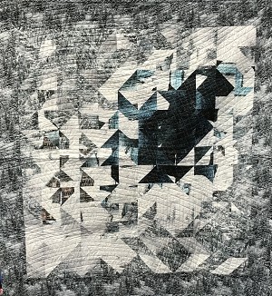 Alpine Lake Off the Grid Panel Throw Quilt Kit with Backing Hoffman 