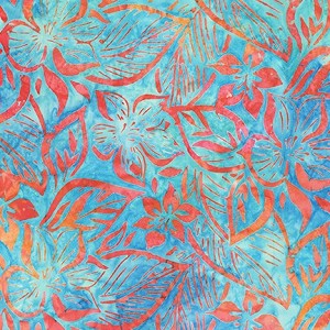 Hummingbird Lane 20187 70 Aqua Artisan Batik Robert Kaufman 