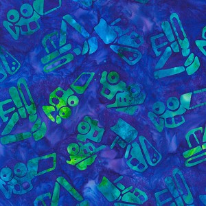 Trucks and Tracks Batik 21277 425 Aquamarine Artisan Batiks Robert Kaufman 