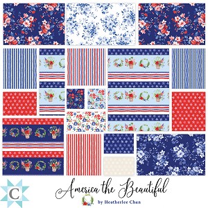 America the Beautiful 10 Inch Layer Cake Squares Clothworks 