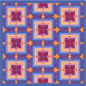 1895 Arrowhead Batik Quilt Kit Hoffman 