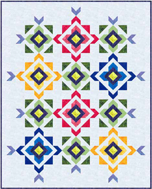 1895 Athena Batik Quilt Kit Hoffman 