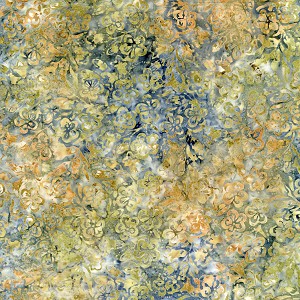 Windsong Tonga Batik B1954 Ochre Vintage Blossom Timeless Treasures 