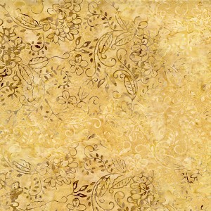 Windsong Tonga Batik B4922 Fawn Viney Floral Timeless Treasures 
