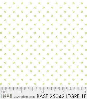 Basically Hugs Flannel 25042 Green Dots, P and B Textiles 