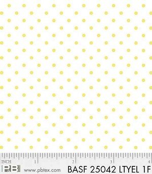Basically Hugs Flannel 25042 Yellow Dots, P and B Textiles 