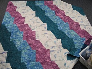 Fautline Lake Superior Loons Batik Quilt Kit, Hoffman 