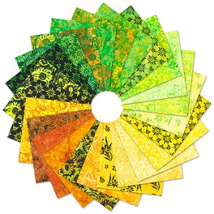 Bees and Flowers Artisan Batik 5 Inch Charm Pack Robert Kaufman 