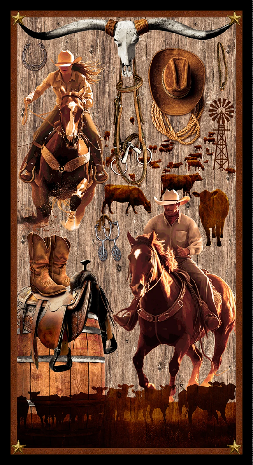 Spurs and Spirits 4532 39 24 Inch Cowboys Panel Blank 