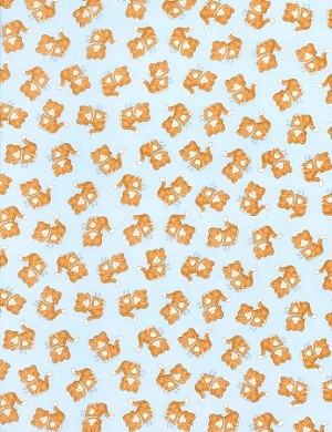 Cotton Tales Flannel CF5829 Blue Cats, Timeless Treasures 